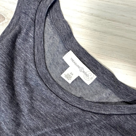 NWT: Treasure & Bond Bodycon Midi Dress Size X-Small in Navy Blue - Picture 4 of 5